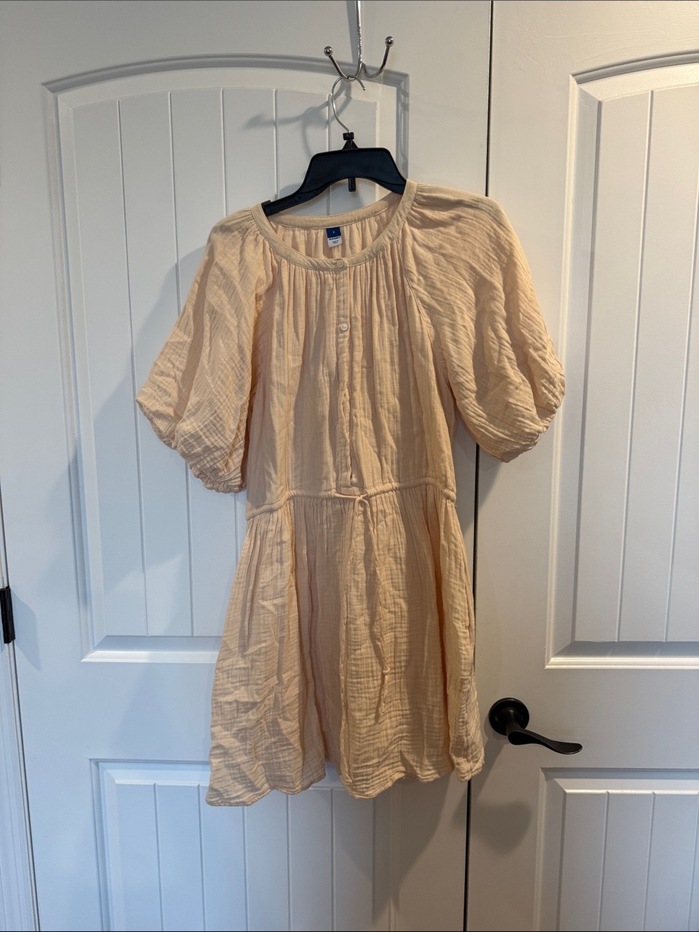 Women’s Cream Puff-Sleeve Gauze Dress
